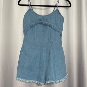 Blue jean mini romper
